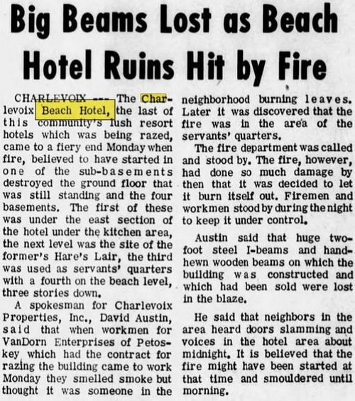 Beach Hotel - Oct 1967 Article On Fire